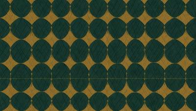 The primary subject of the image is a pattern of circles, which are arranged in a checkered pattern. The setting is a green background, which adds a vibrant and lively atmosphere to the scene. The visual style of the image is a combination of digital art and illustration, creating a unique and eye-catching design. The dominant colors in the image are green and yellow, which contribute to the overall mood of the pattern.